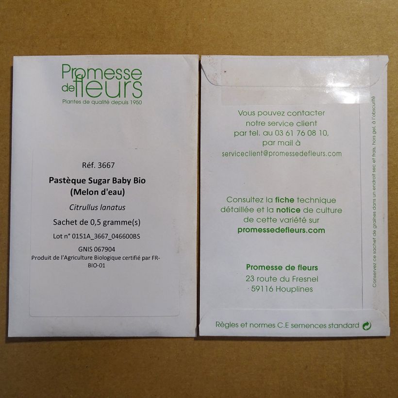 Esempio di esemplare Anguria Sugar Baby Bio sacchetto di 20 semi circa (1g) come consegnato