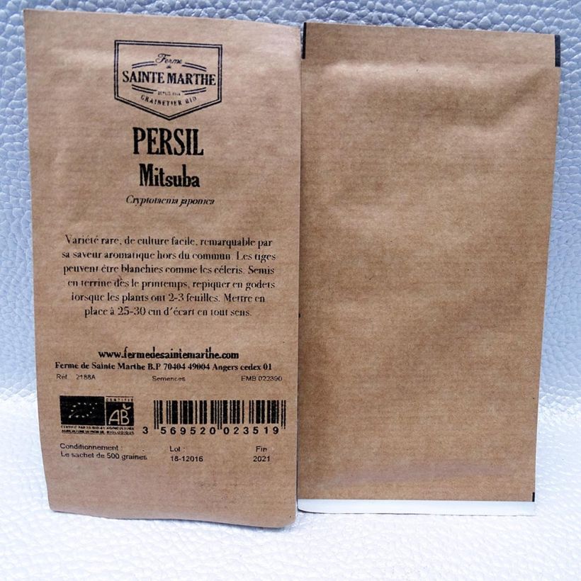 Esempio di esemplare Prezzemolo giapponese Mitsuba sacchetto di 500 semi circa come consegnato