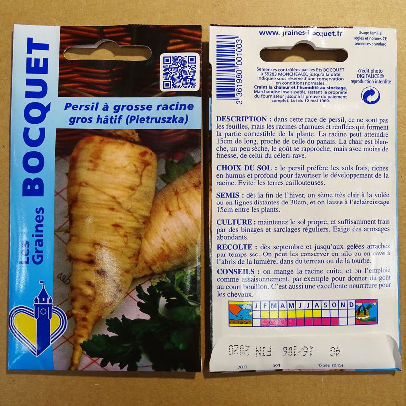 Esempio di esemplare Prezzemolo tuberoso tuberosum sacchetto di 2400 semi circa (4g) come consegnato