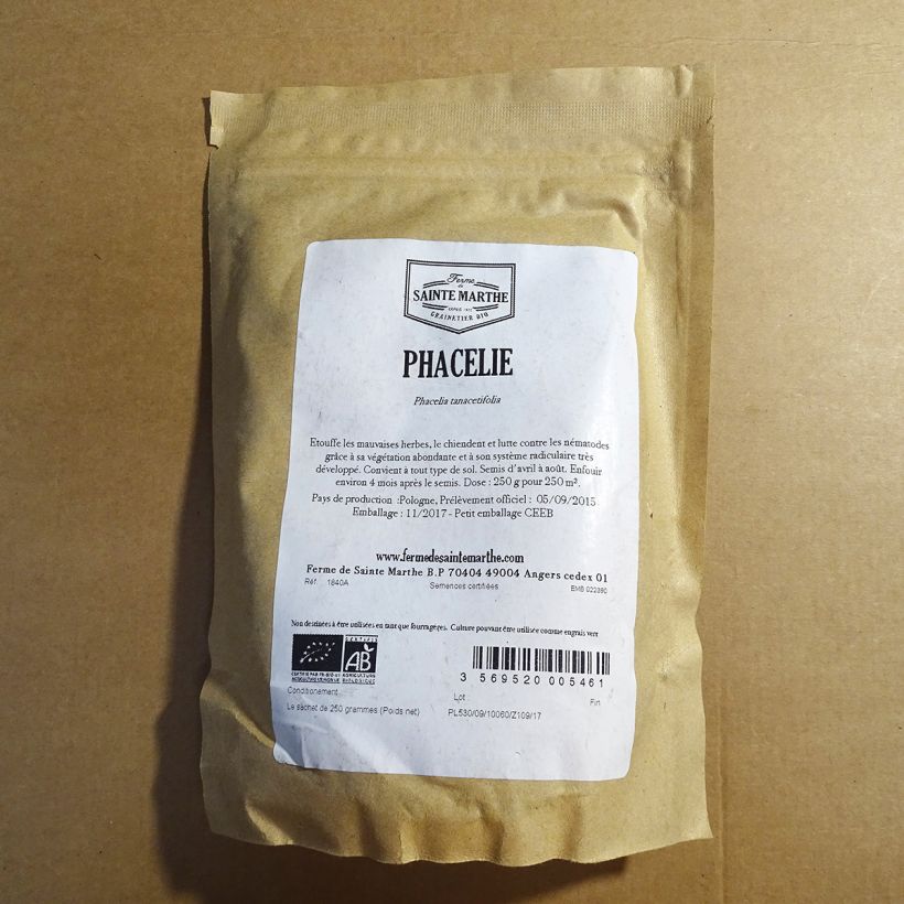 Esempio di esemplare Phacelia tanacetifolia - Facelia sacchetto di semi da 250 grammi come consegnato