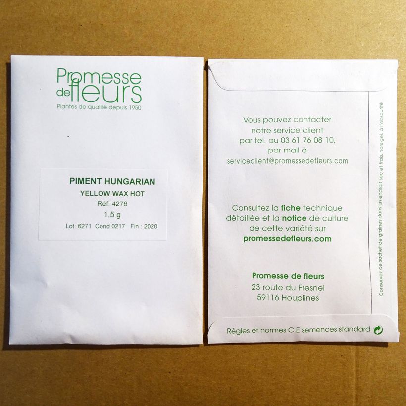 Example of Peperoncino piccante Hungarian Yellow Wax Hot sacchetto di semi da 1,5 grammi as you get