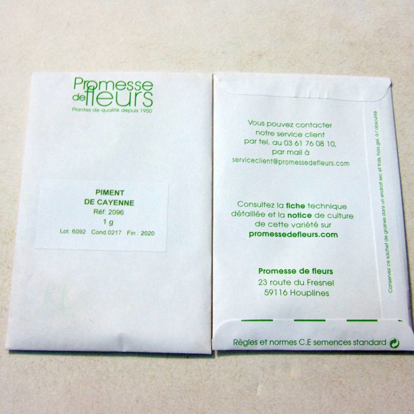 Example of Pepe di Caienna sacchetto di 110 semi circa (1g) as you get