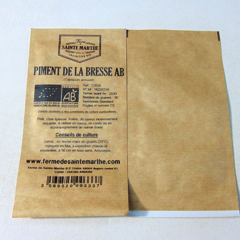 Esempio di esemplare Peperoncino di Bresse sacchetto di 30 semi circa (Sachet de 30 grainesg) come consegnato
