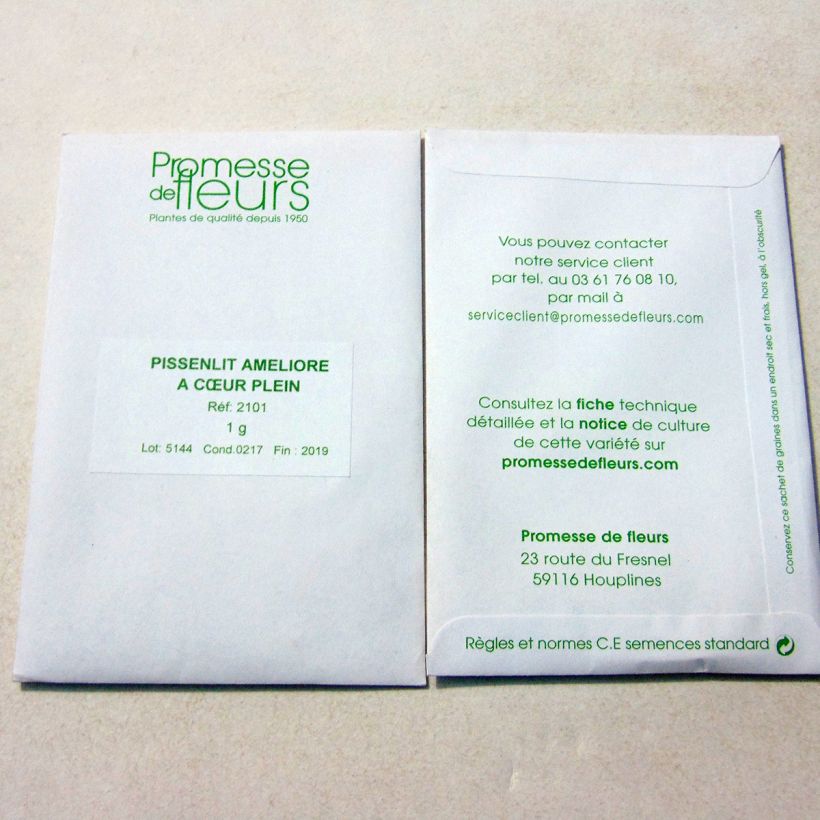 Example of Taràssaco comune A cuore pieno migliorata sacchetto di 1200 semi circa (1g) as you get