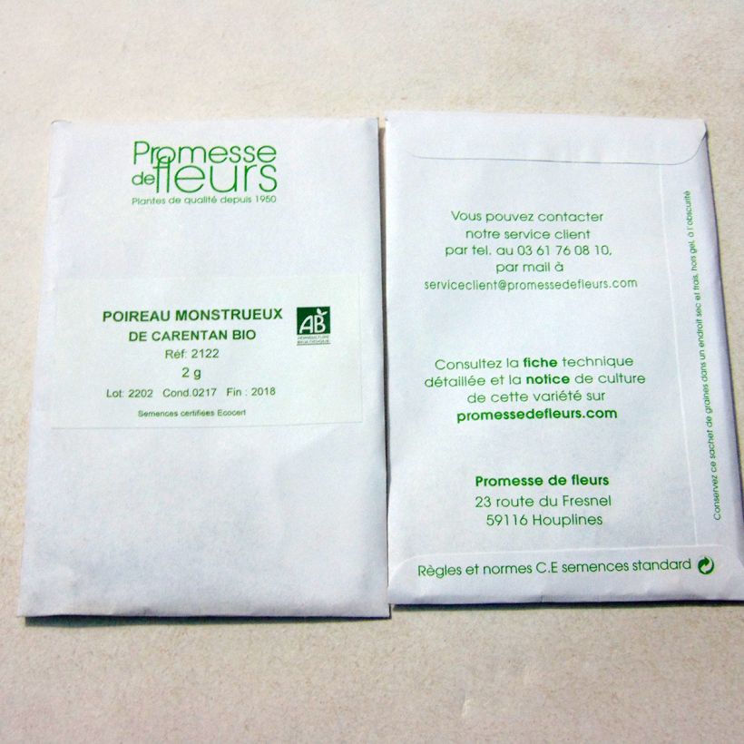 Example of Porro Monstrueux de Carentan sacchetto di 1000 semi circa (4g) as you get