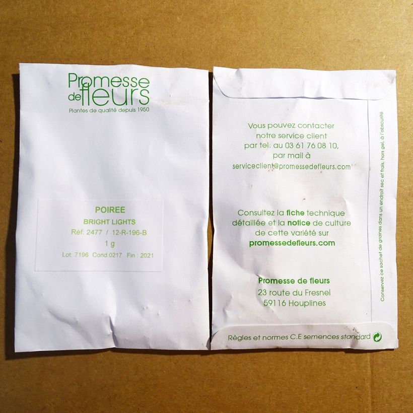 Example of Bietola da coste Bright Lights sacchetto di 40 semi circa (1g) as you get