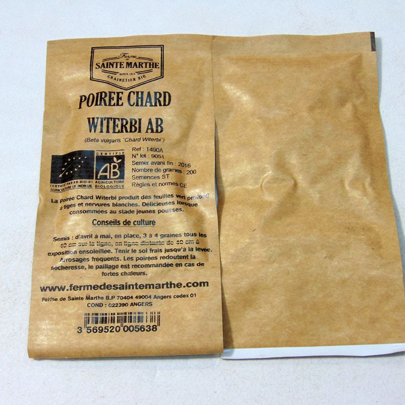Esempio di esemplare Bietola Chard Witerbi sacchetto di 200 semi circa (3g) come consegnato