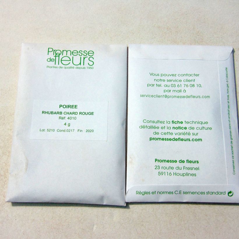 Example of Bietola da coste Rhubarb Chard sacchetto di 150 semi circa (4g) as you get