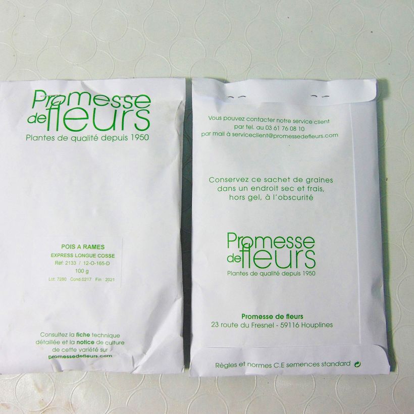 Example of Pisello rotondo rampicante Le Généreux sacchetto di 250-350 semi circa (100g) as you get