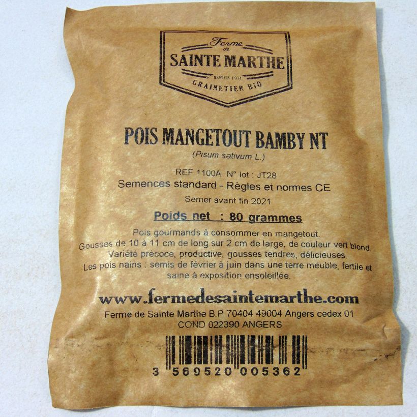 Example of Pisello delle nevi nano Bamby NT - Ferme de Sainte Marthe sacchetto di 240 semi circa (80g) as you get