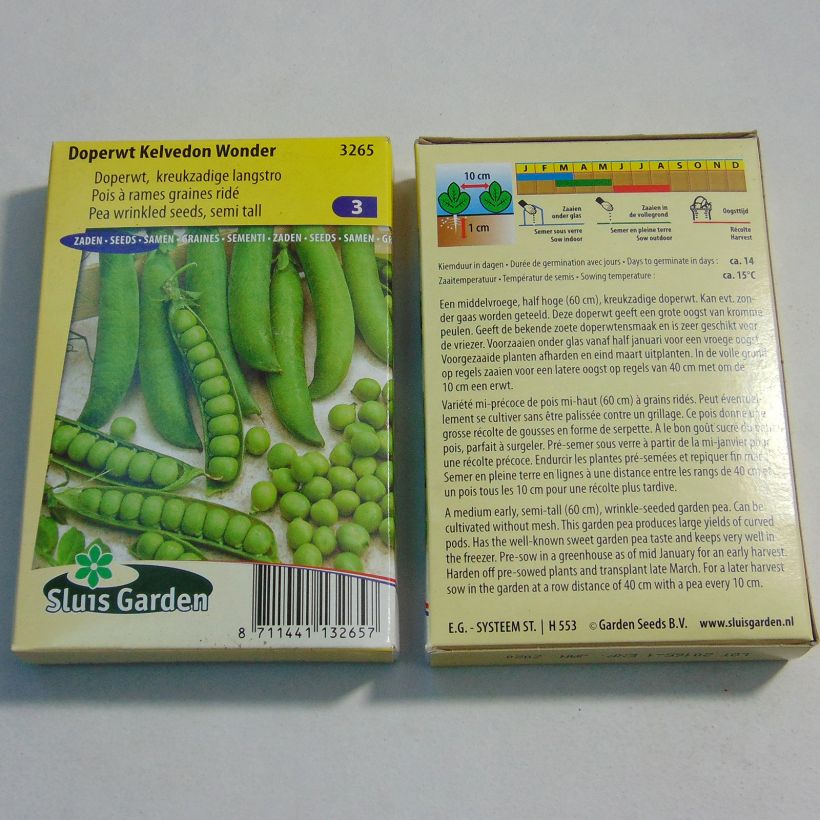 Esempio di esemplare Pisello nano Kelvedon Wonder sacchetto di 300 semi circa (100g) come consegnato