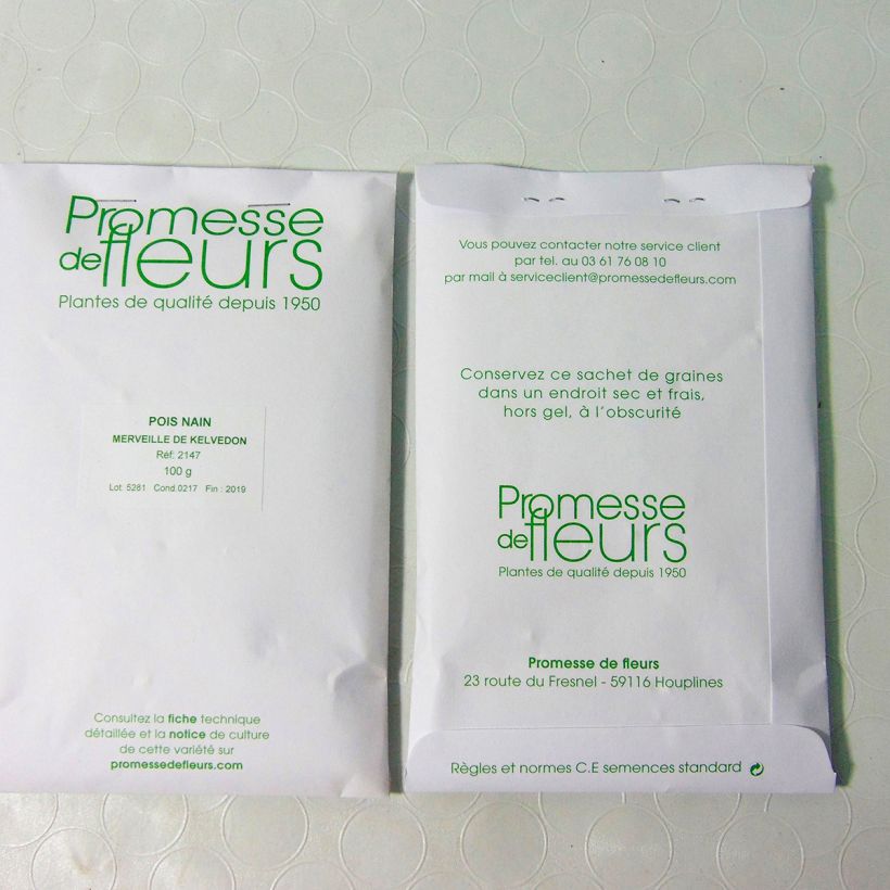 Example of Pisello a semi rugosi nano Merveille de Kelvedon sacchetto di 250-350 semi circa (100g) as you get