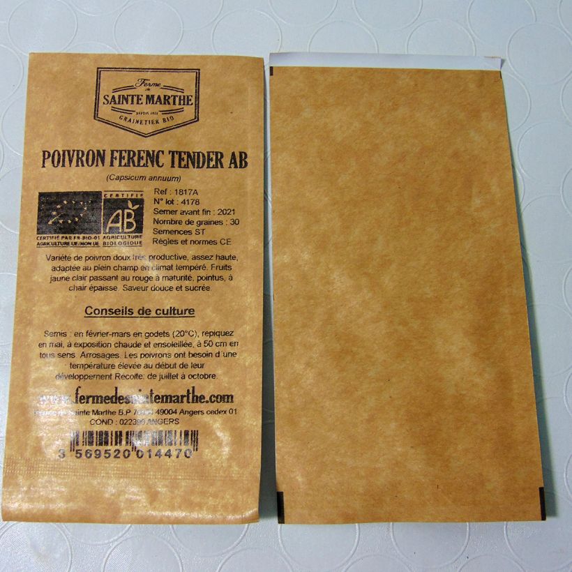 Example of Peperone Ferenc Tender sacchetto di 30 semi circa as you get