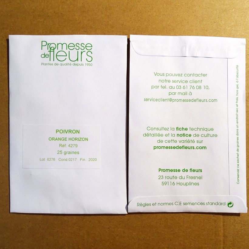 Example of Peperone Arancione Horizon sacchetto di 25 semi circa as you get