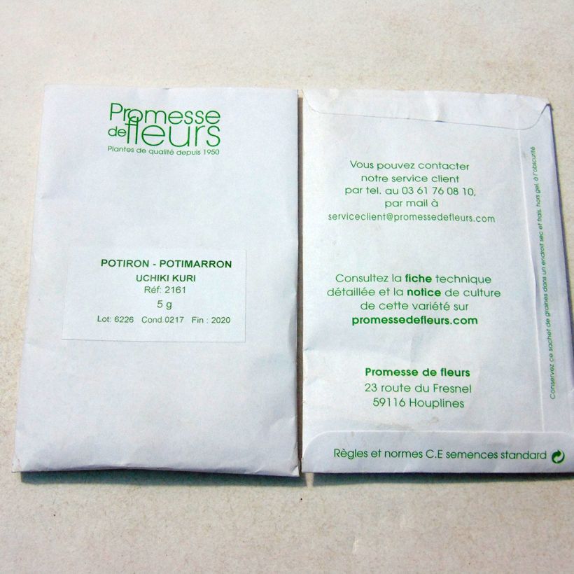 Esempio di esemplare Zucca Uchiki-Kuri sacchetto di 20 ? 25 semi circa (5g) come consegnato