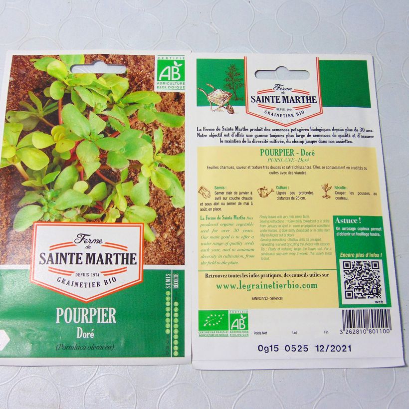 Example of Portulaca oleracea Bio - Ferme de Sainte Marthe - Porcellana sacchetto di 300 semi circa as you get