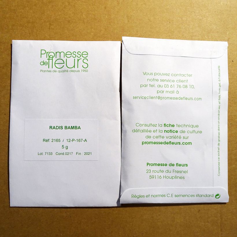 Example of Ravanello Bamba sacchetto di 500 semi circa (5g) as you get