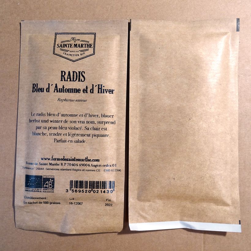 Example of Ravanello Bleu d'automne et d'Hiver sacchetto di 500 semi circa as you get