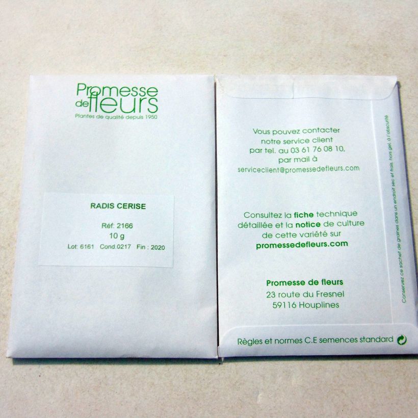 Example of Ravanello Cerise sacchetto di 1000 semi circa (10g) as you get