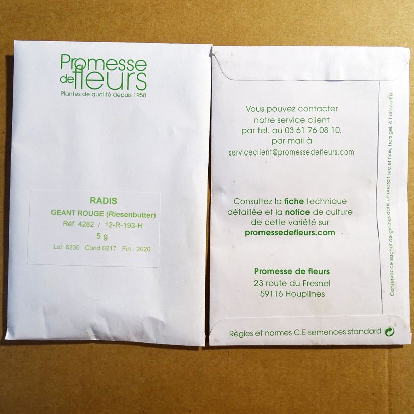 Esempio di esemplare Ravanello Gigante rosso - Riesenbutter sacchetto di 500 semi circa (5g) come consegnato