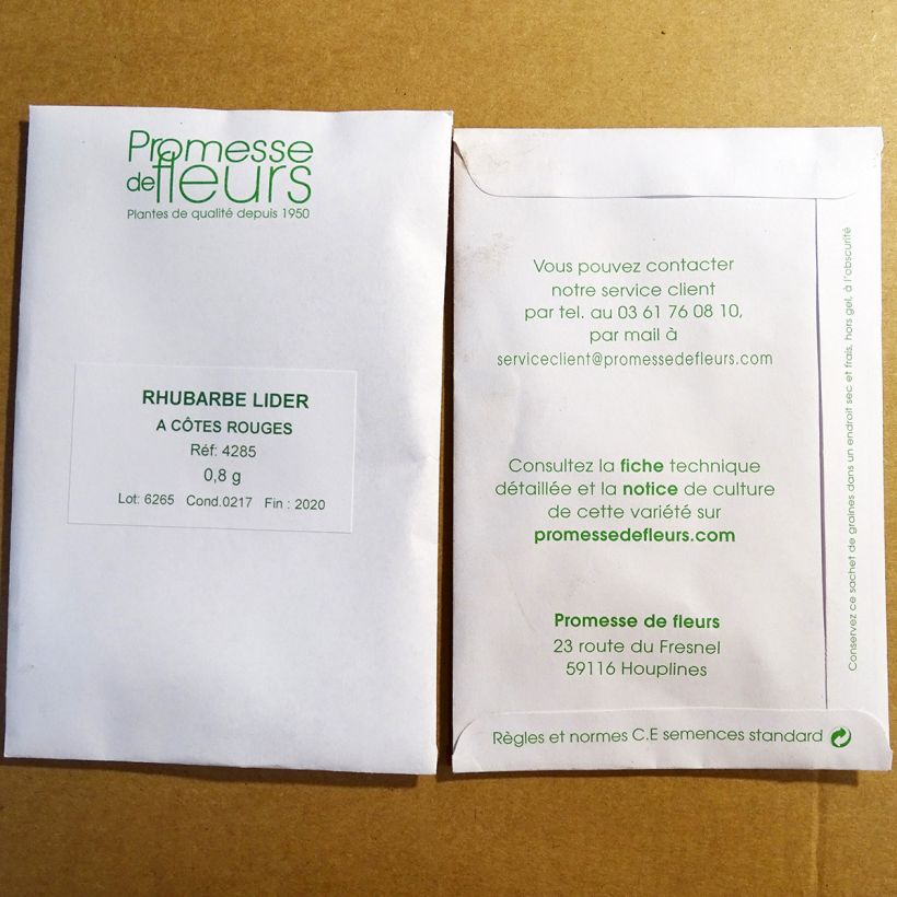 Example of Rheum Lider - Rabarbaro sacchetto di 40-50 semi circa (0,8g) as you get