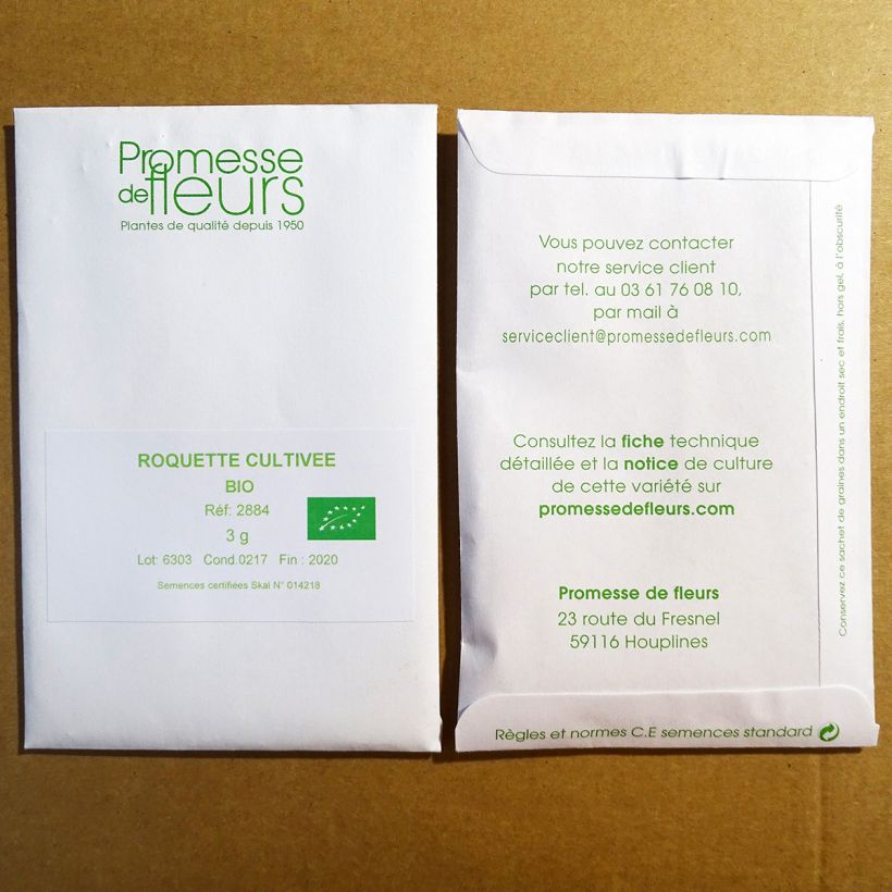 Example of Rucola Astra Bio sacchetto di 1000 semi circa (3g) as you get