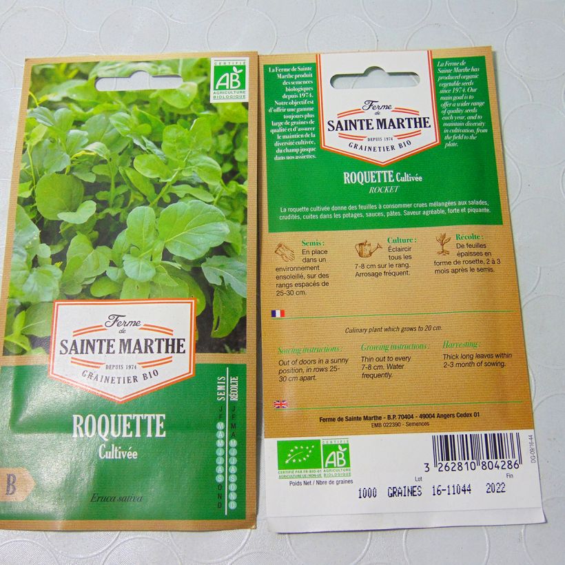 Example of Rucola Bio - Ferme de Sainte Marthe sacchetto di 800 semi circa (1g) as you get
