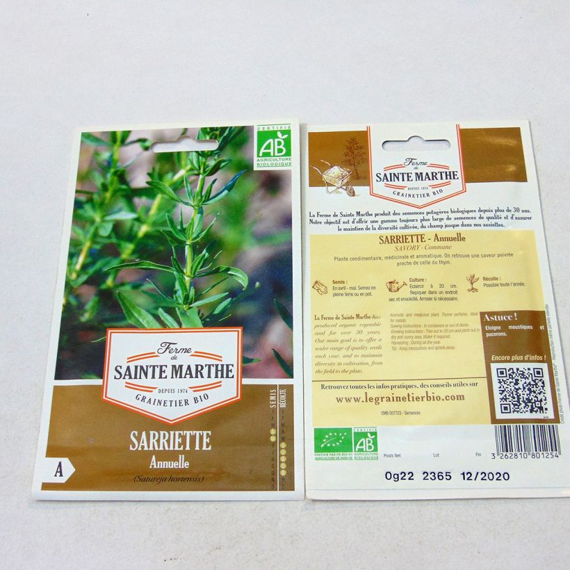 Example of Santoreggia domestica Bio - Ferme de Sainte Marthe sacchetto di 500 semi circa as you get