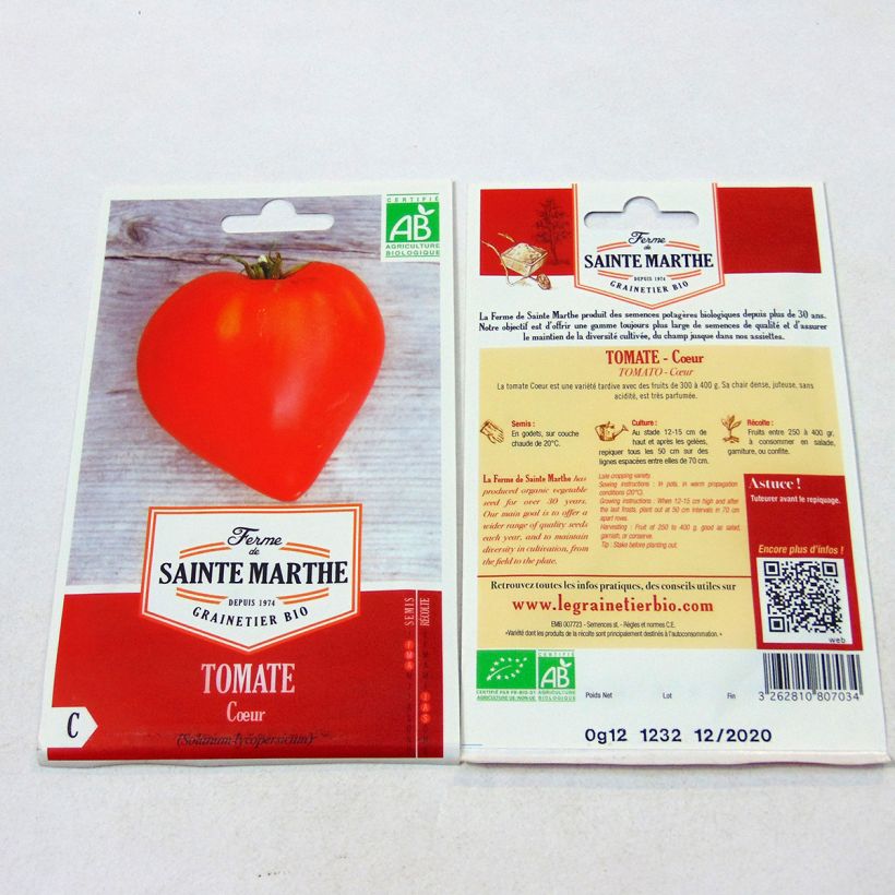 Example of Pomodoro cuore di bue/Beefsteak 'Coeur' sacchetto di 30 semi circa as you get