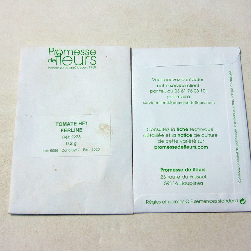 Esempio di esemplare Pomodoro tondo liscio Ferline sacchetto di 12 semi circa (0,2g) come consegnato
