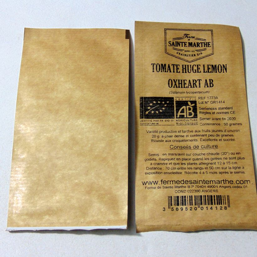 Esempio di esemplare Pomodoro cuore di bue/Beefsteak Huge Lemon Oxheart sacchetto di 50 semi circa come consegnato