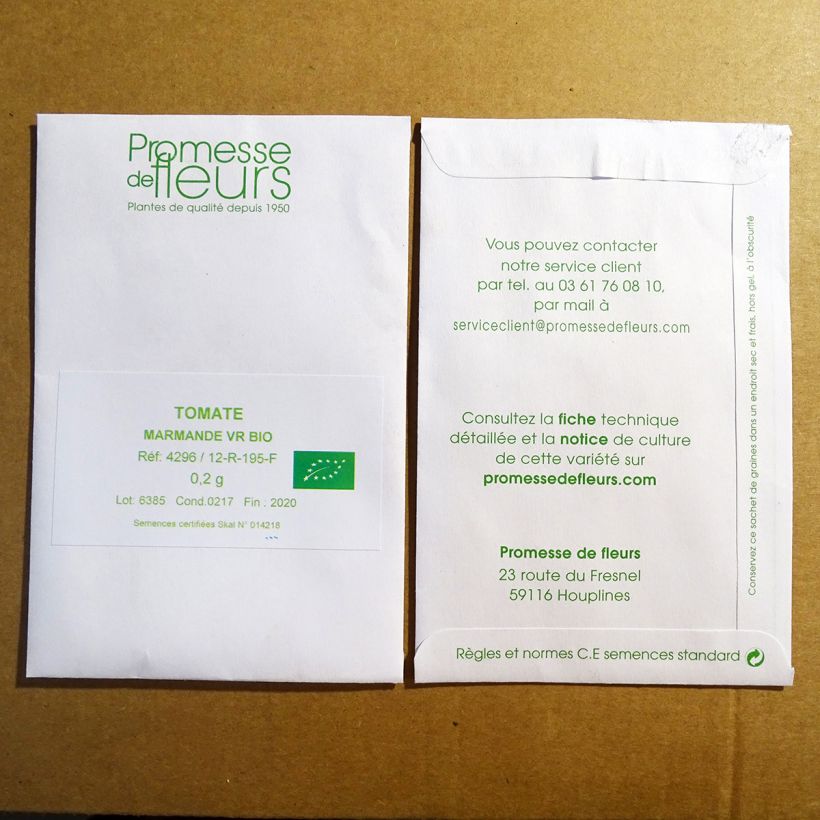 Esempio di esemplare Pomodoro costoluto Marmande Bio sacchetto di 50 semi circa (0,2g) come consegnato