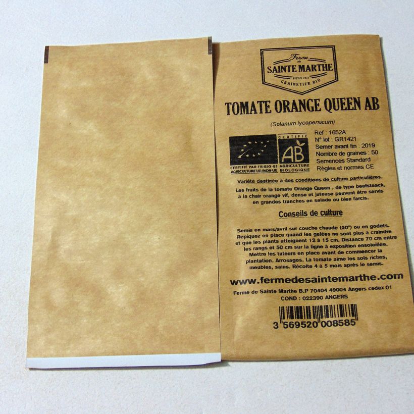 Esempio di esemplare Pomodoro arancione Orange Queen sacchetto di 50 semi circa come consegnato