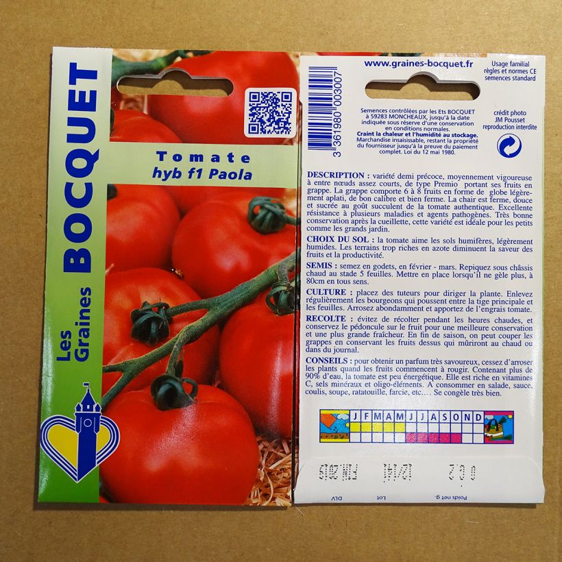 Esempio di esemplare Pomodoro Paola F1 sacchetto di 60 semi circa (0.2g) come consegnato