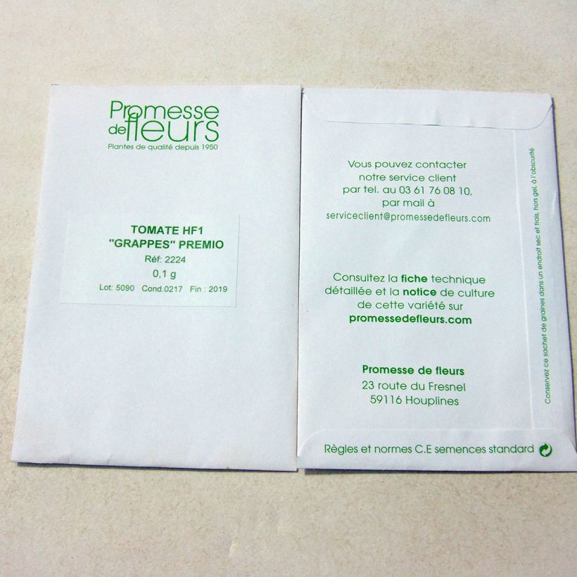 Esempio di esemplare Pomodoro Premio sacchetto di 25 semi circa (0,1g) come consegnato