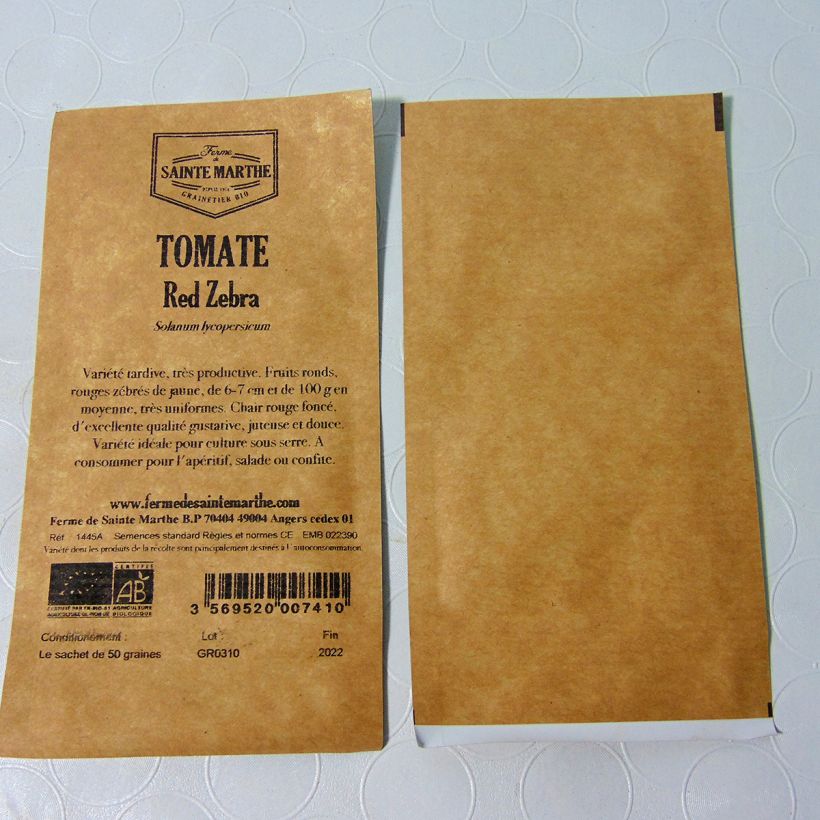 Example of Pomodoro Red Zebra sacchetto di 50 semi circa as you get