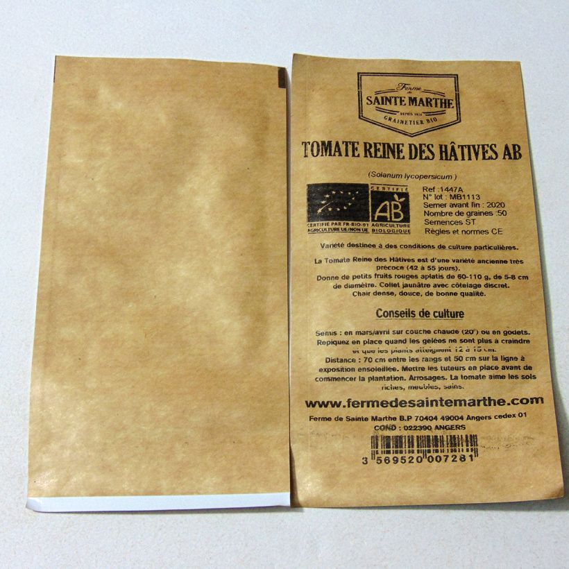 Esempio di esemplare Pomodoro Reine des hâtives sacchetto di 50 semi circa come consegnato