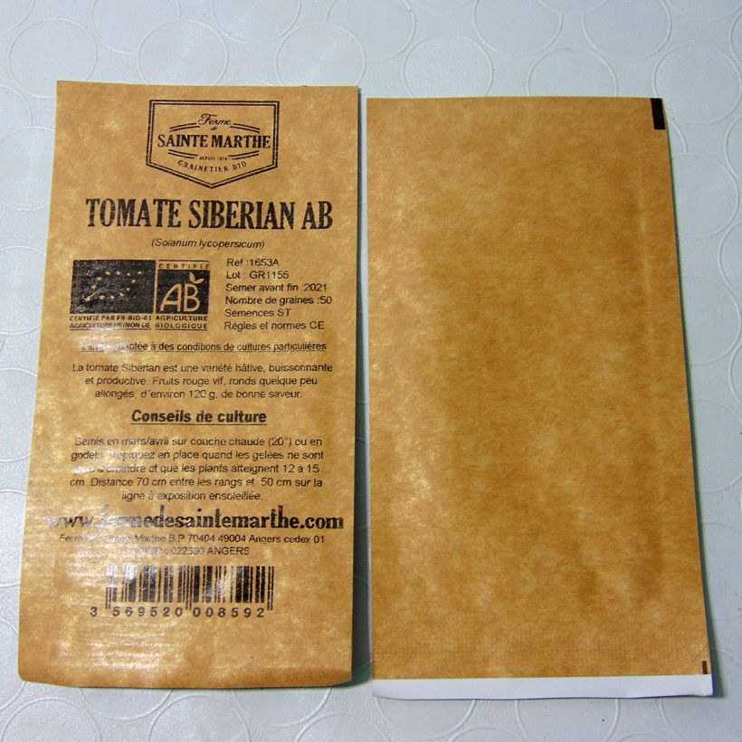 Esempio di esemplare Pomodoro Siberian sacchetto di 50 semi circa come consegnato