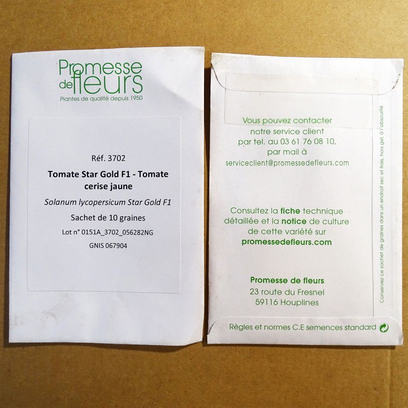 Esempio di esemplare Pomodoro ciliegino/datterino Star Gold sacchetto di 10 semi circa come consegnato