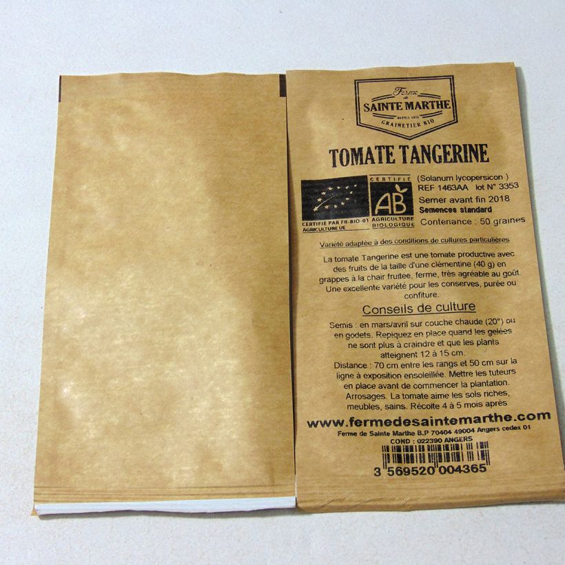 Example of Pomodoro Tangerine sacchetto di 50 semi circa as you get