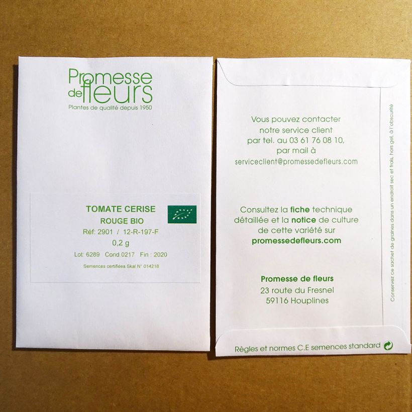 Esempio di esemplare Pomodoro ciliegino/datterino Bio sacchetto di 100 semi circa (0,2g) come consegnato