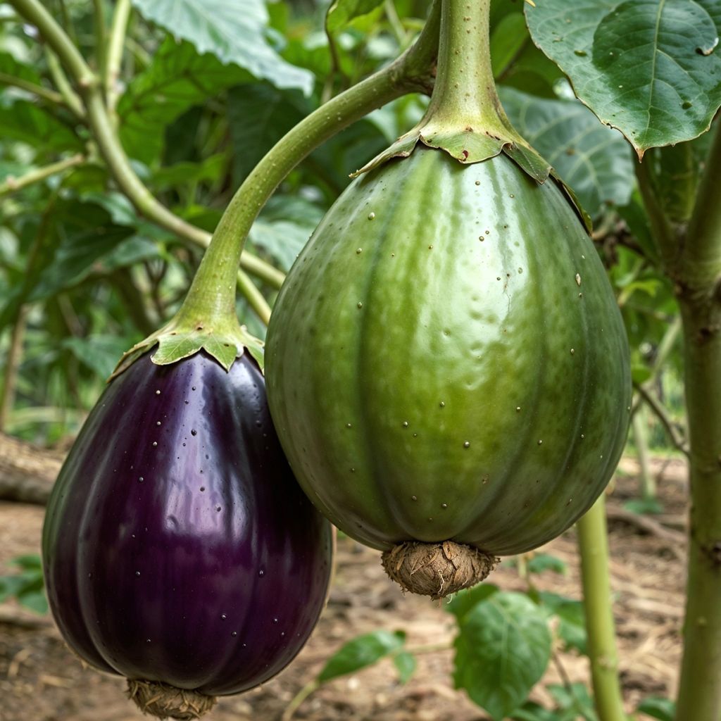 Melanzana Aubergine Rotonda Bianca Sfumata Di Rosa