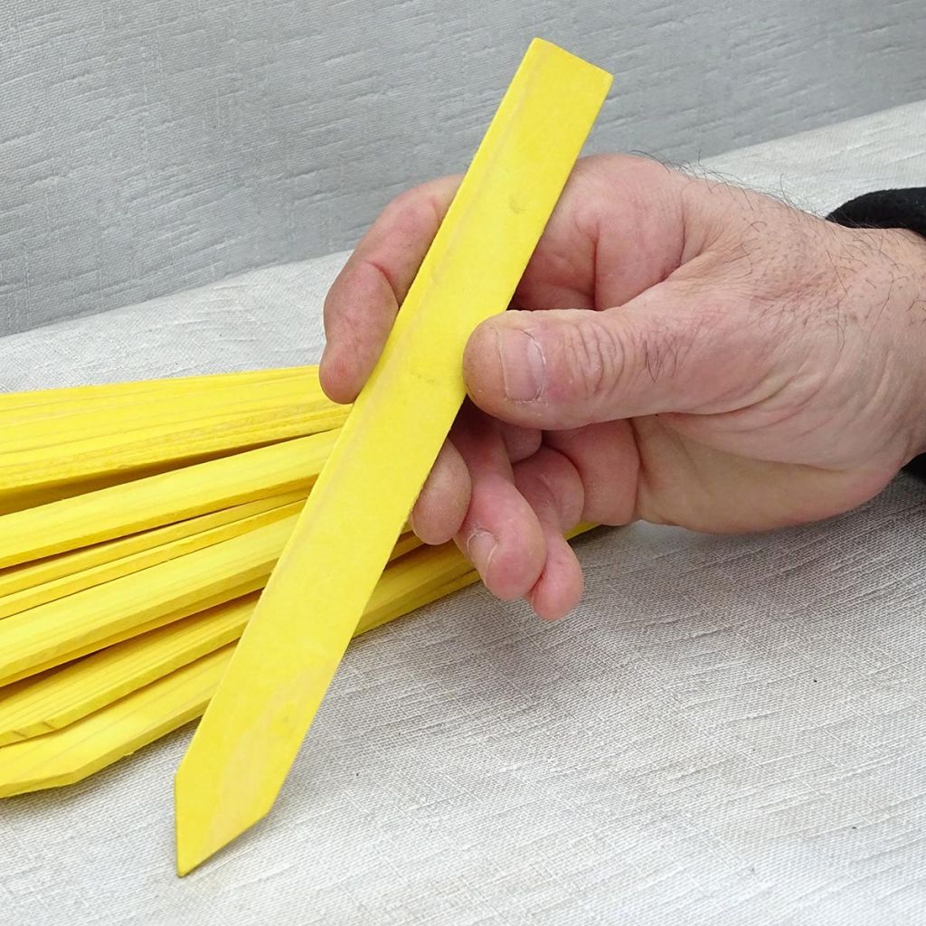 Etichetta da piantare in legno giallo