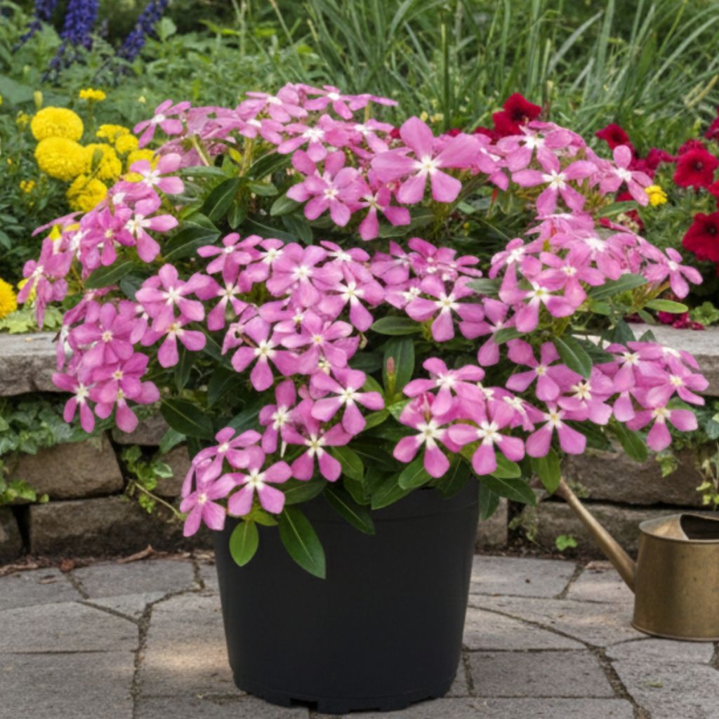 Catharanthus roseus Soiree Pink White Eye - Pervinca del Madagascar