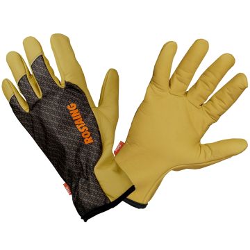 Guanti da giardinaggio resistenti impermeabili palmo in pelle Rostaing Sequoia marrone
