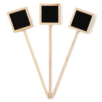 Etichetta da piantare in legno e ardesia quadrata