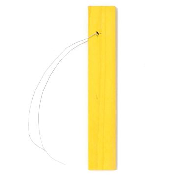 Etichetta da appendere in legno giallo